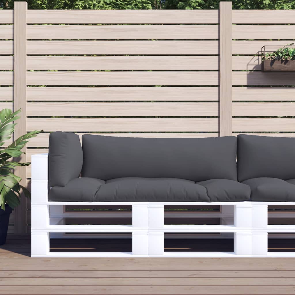 Cuscini per pallet VidaXL 3 pezzi in tessuto antracite