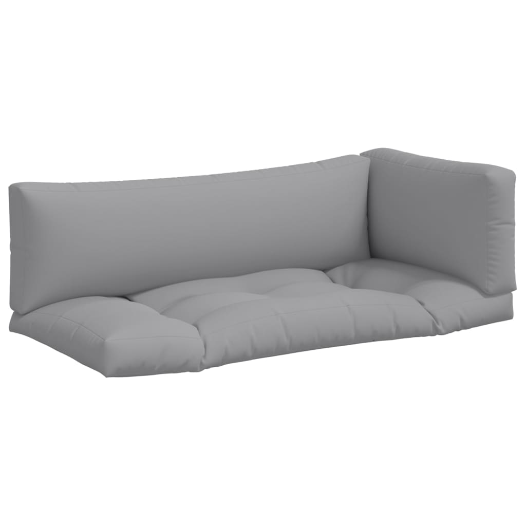 Cuscini per pallet VidaXL 3 pezzi in tessuto grigio