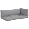 VidaXL cojines palet 3uds tela gris
