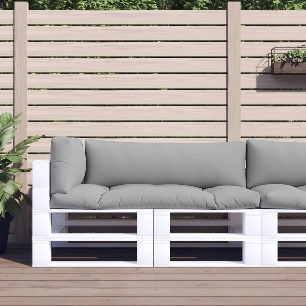 Cuscini per pallet VidaXL 3 pezzi in tessuto grigio