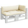 Cuscini per pallet VidaXL 3 pezzi in tessuto color crema