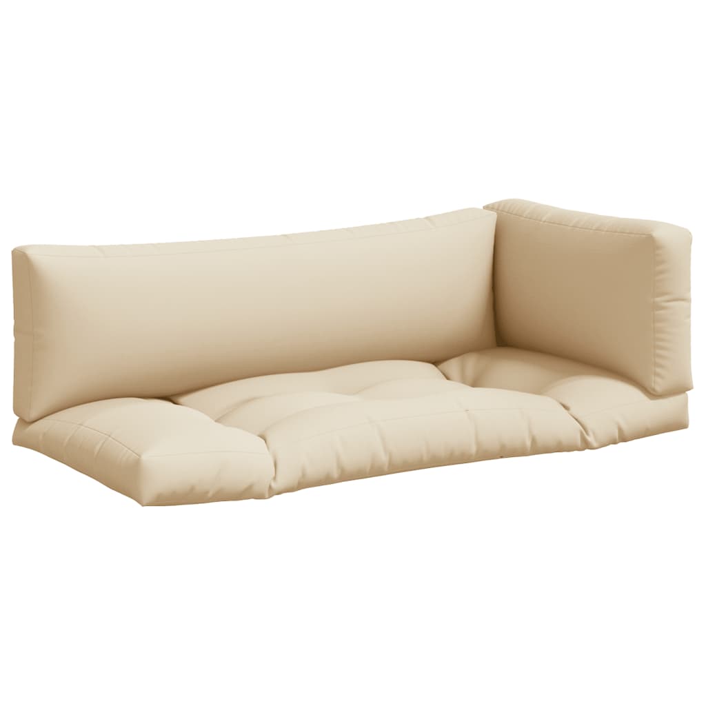 Cuscini per pallet VidaXL 3 pezzi in tessuto beige