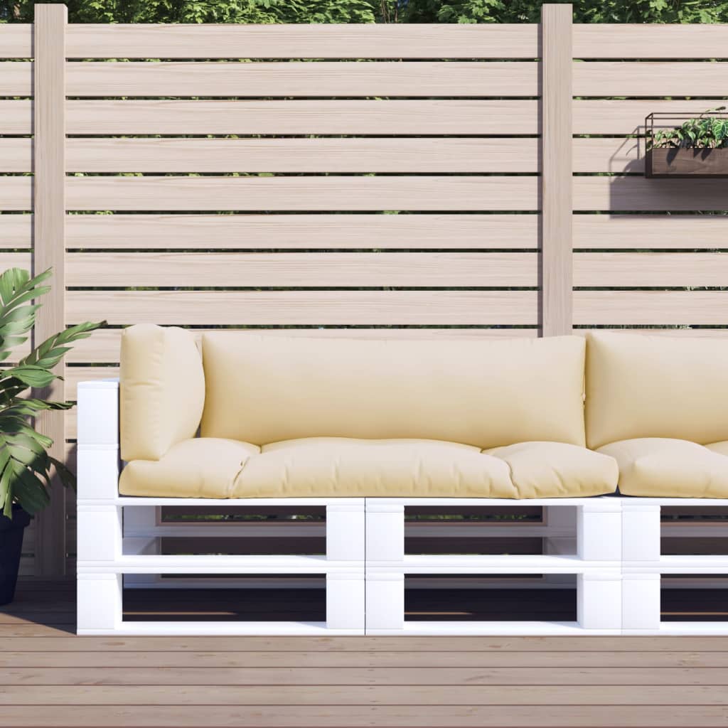 Cuscini per pallet VidaXL 3 pezzi in tessuto beige