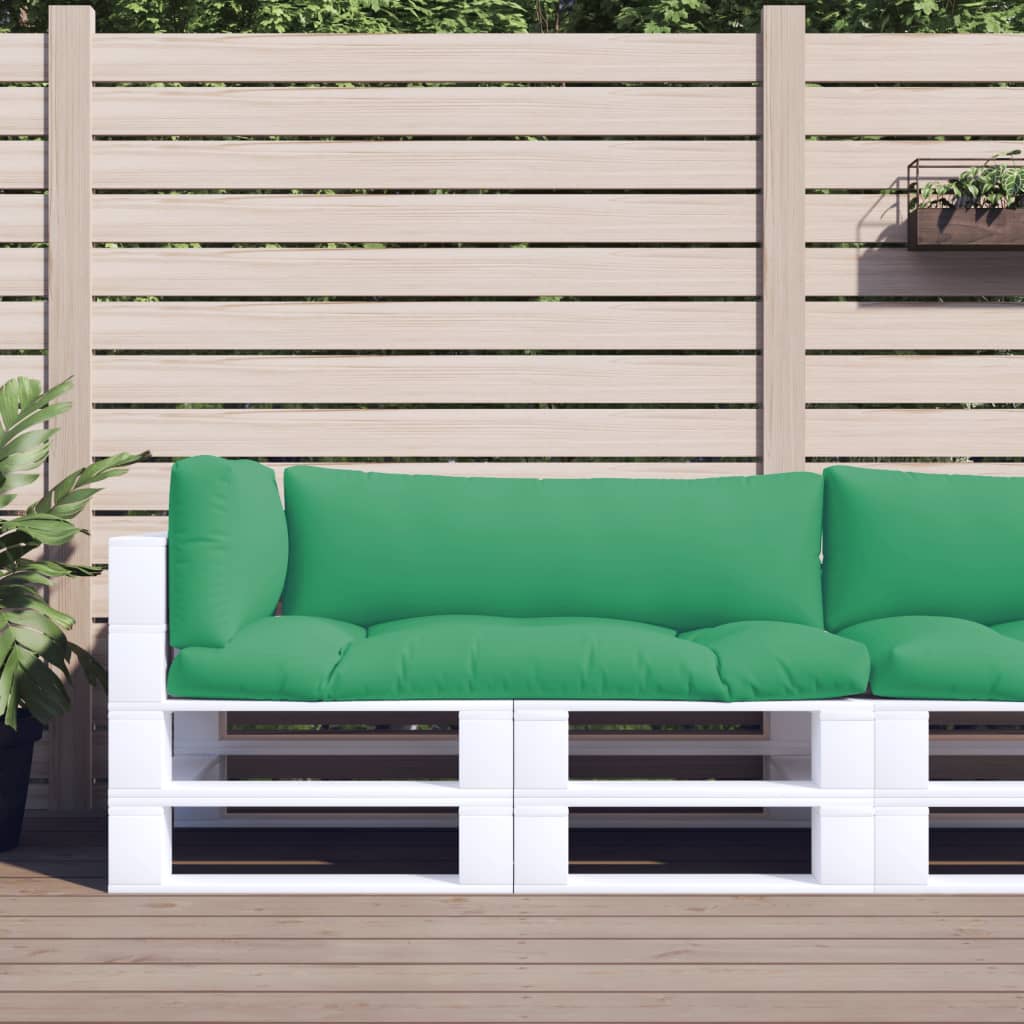 Cuscini per pallet VidaXL 3 pezzi in tessuto verde