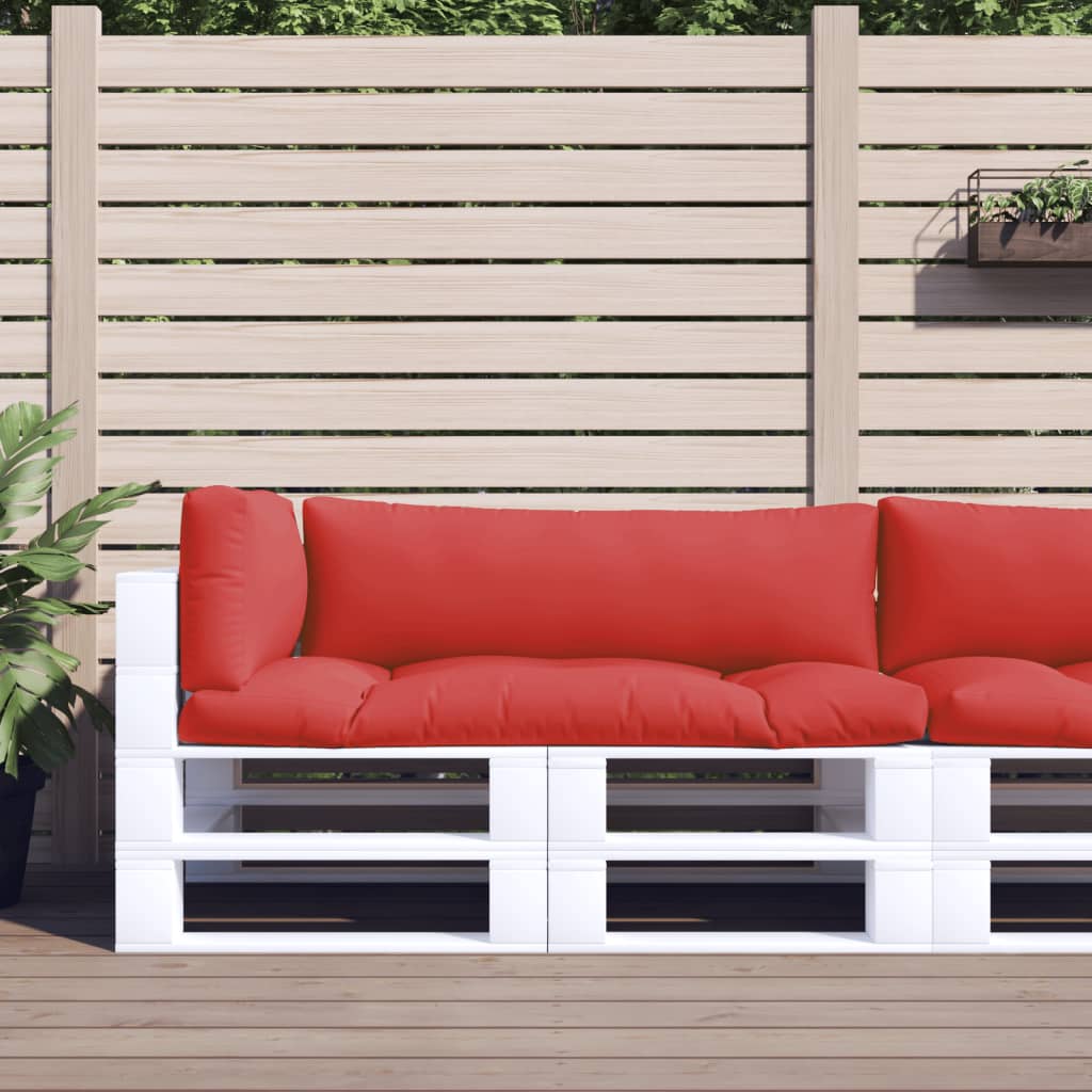 Cuscini per pallet VidaXL 3 pezzi in tessuto rosso