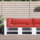 Cuscini per pallet VidaXL 3 pezzi in tessuto rosso