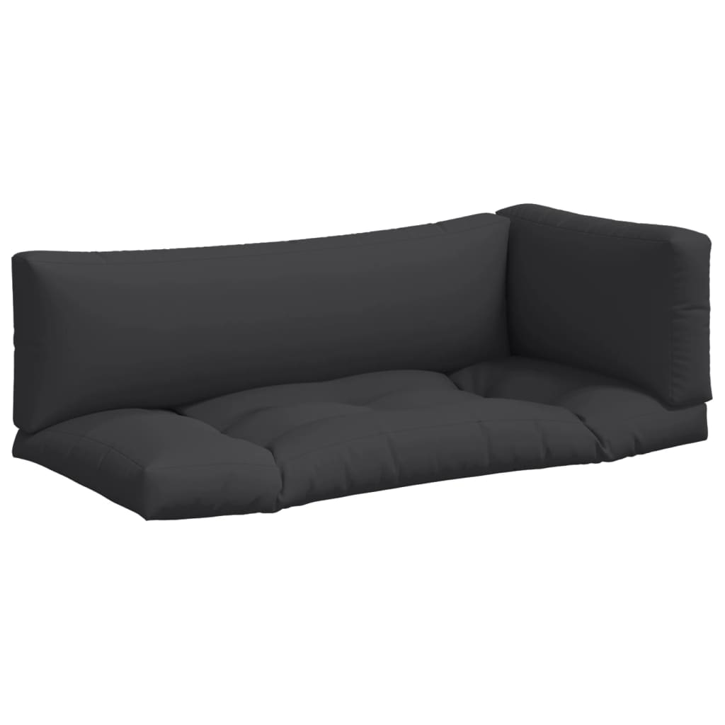 Vidaxl palletkussens 3 st stof zwart