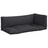 Cuscini per pallet VidaXL 3 pezzi in tessuto nero