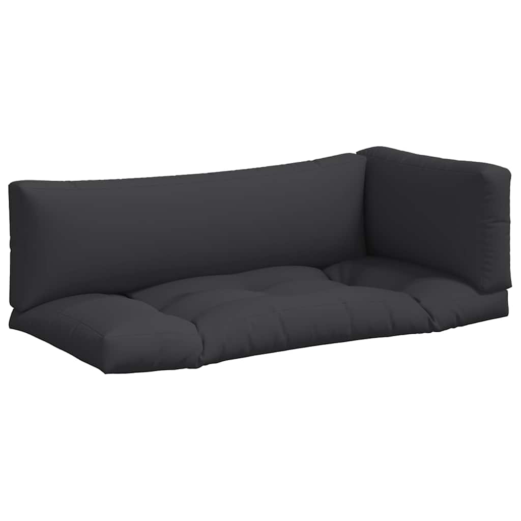 Cuscini per pallet VidaXL 3 pezzi in tessuto nero
