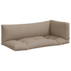 Vidaxl palletkussens 3 st stof taupe