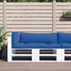 Cuscini per pallet VidaXL 3 pezzi in tessuto blu