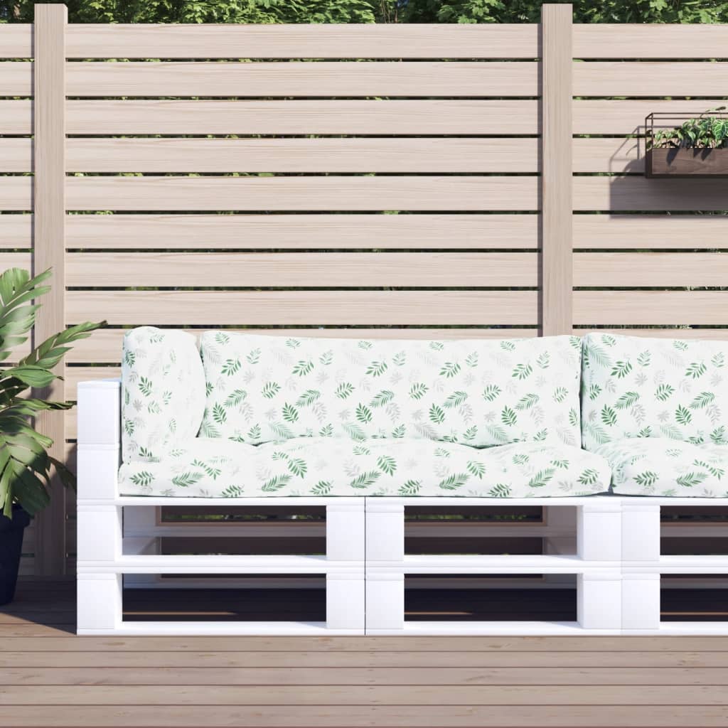 Cuscini di pallet Vidaxl 3 ST Modello fogliare Oxford tessuto