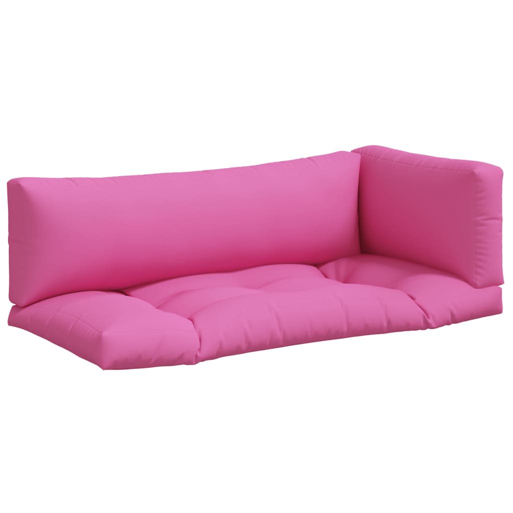 VidaXL cojines palet 3uds tela oxford rosa