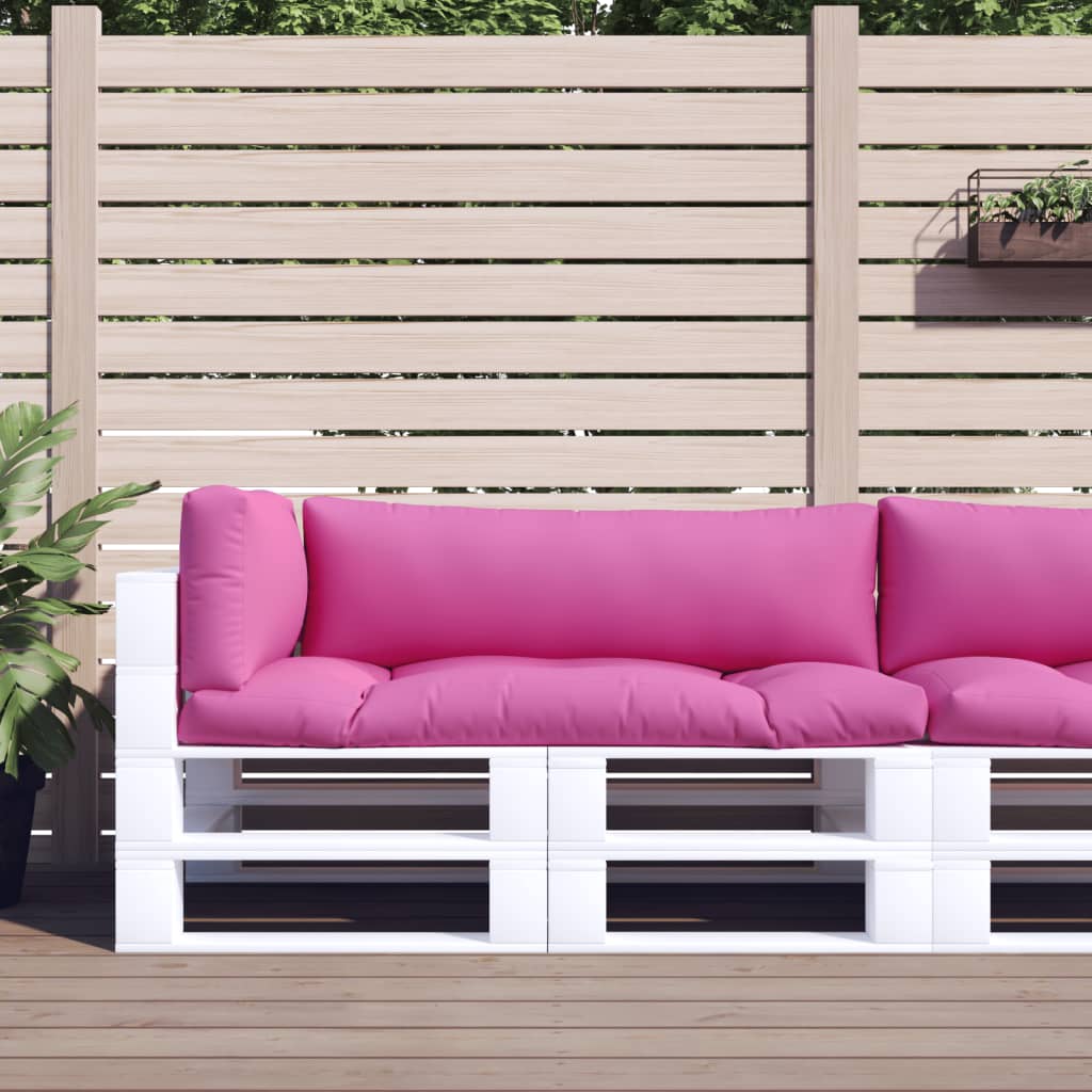 VidaXL cojines palet 3uds tela oxford rosa
