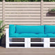 Cuscini per pallet VidaXL 3 pezzi in tessuto oxford turchese