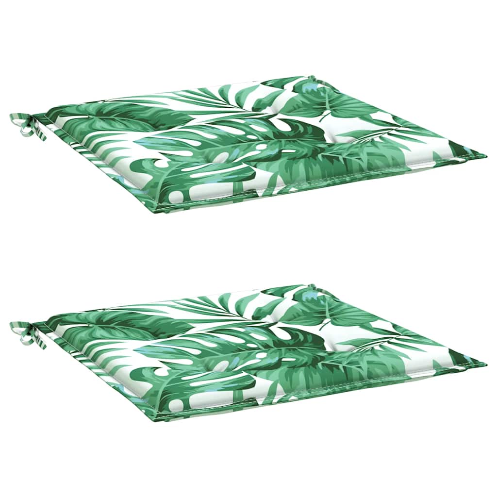 Cuscini per sedia Vidaxx 2 pezzi modello foglia 40x40x4 cm tessuto