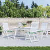 Vidaxl stoelkussens 4 st bladpatroon 40x40x4 cm stof