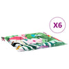 Cojines de silla de jardín Vidaxl 6 PCS 40x40x3 CM Fabric Multi -Colored
