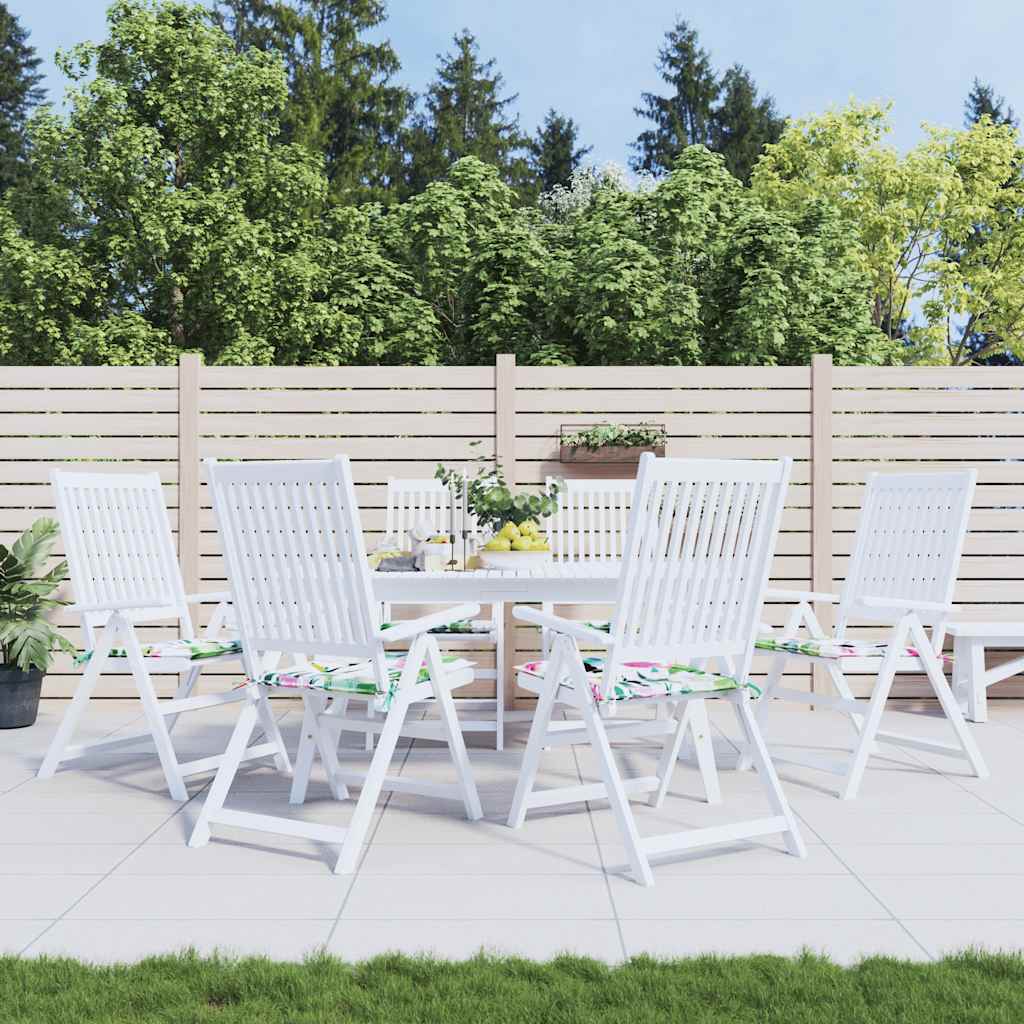 Cojines de silla de jardín Vidaxl 6 PCS 40x40x3 CM Fabric Multi -Colored