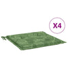 Cuscini da sedia Vidaxl 4 pezzi Modello fogliare 40x40x3 cm tessuto