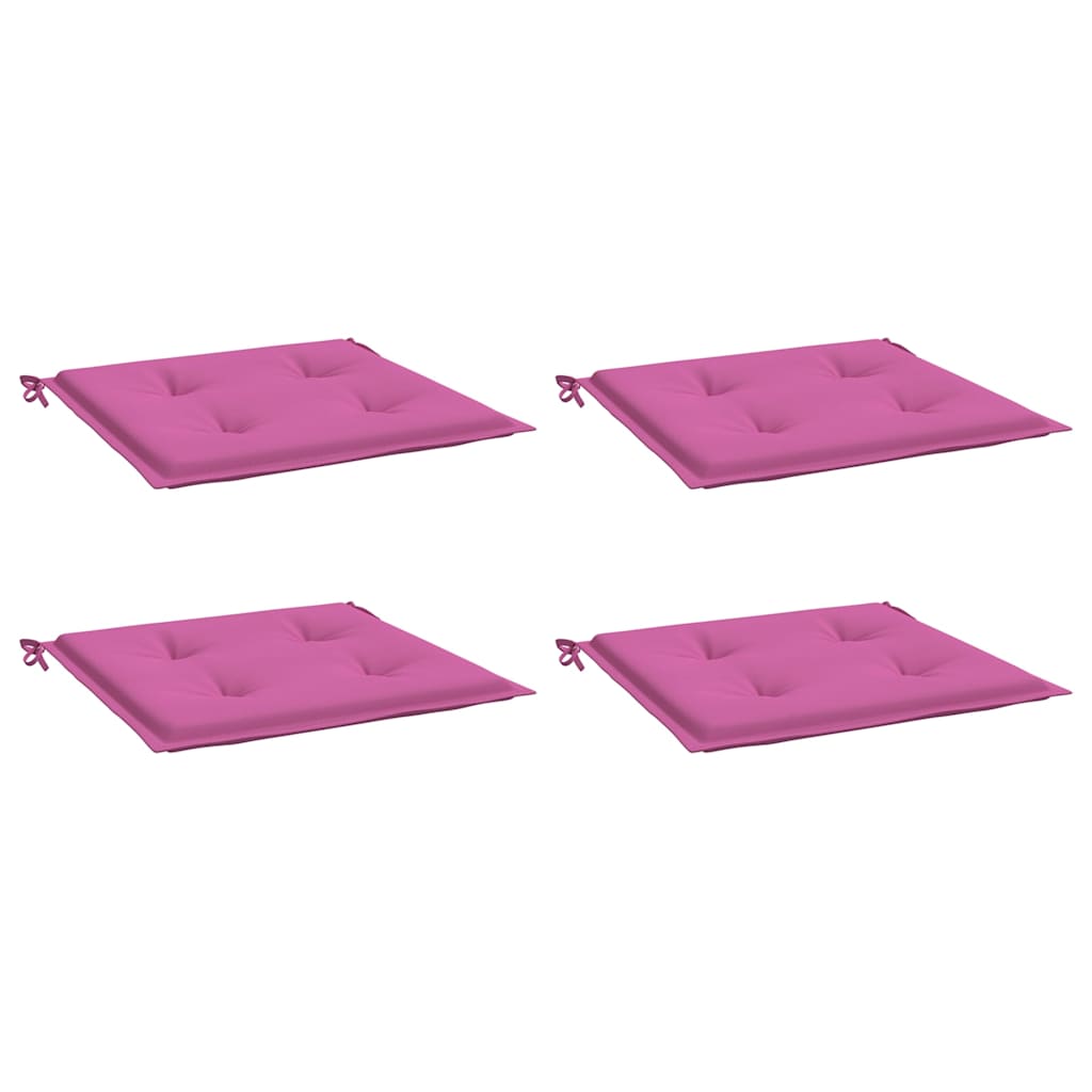 Cuscini da sedia da giardino Vidaxl 4 St 40x40x3 cm tessuto rosa