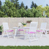 Cuscini da sedia da giardino Vidaxl 4 St 40x40x3 cm tessuto rosa