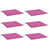 Cuscini da sedia da giardino Vidaxl 6 St 40x40x3 cm tessuto rosa