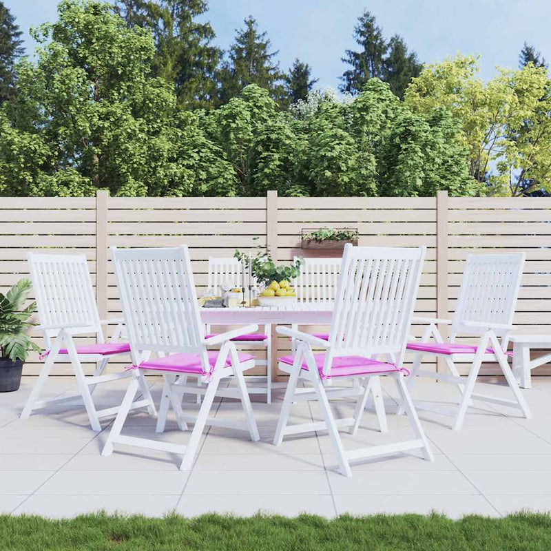 Cuscini da sedia da giardino Vidaxl 6 St 40x40x3 cm tessuto rosa