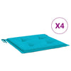 Cuscini da sedia da giardino Vidaxl 4 St 40x40x3 cm tessuto turchese