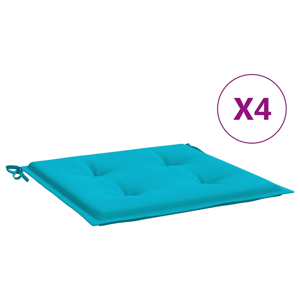 Cuscini da sedia da giardino Vidaxl 4 St 40x40x3 cm tessuto turchese