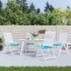 Cuscini da sedia da giardino Vidaxl 4 St 40x40x3 cm tessuto turchese