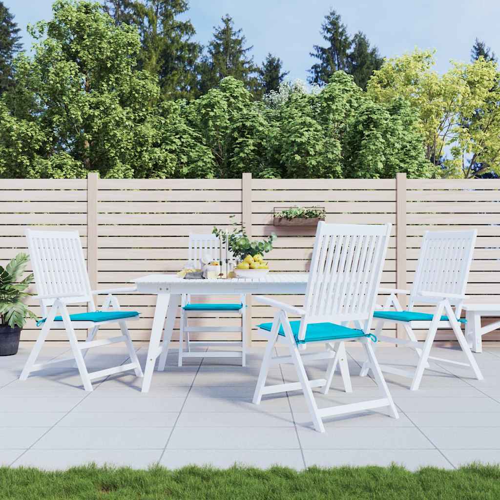 Cuscini da sedia da giardino Vidaxl 4 St 40x40x3 cm tessuto turchese