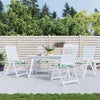 Cuscini per sedia VidaXL 4 pezzi motivo foglie 50 x 50 x 4 cm in tessuto oxford