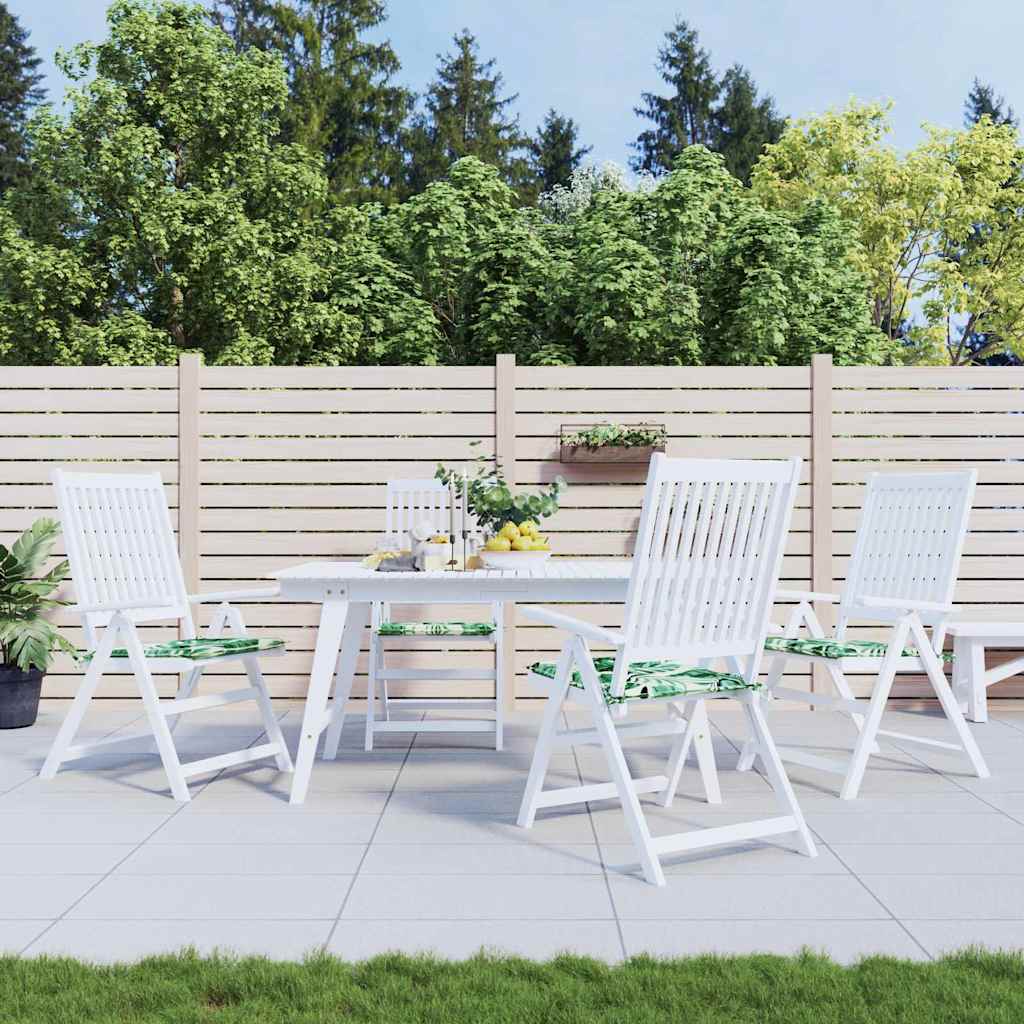 Cuscini per sedia VidaXL 4 pezzi motivo foglie 50 x 50 x 4 cm in tessuto oxford