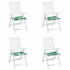 Vidaxl stoelkussens 4 pcs bladpatroon 50 x 50 x 4 cm oxford stof