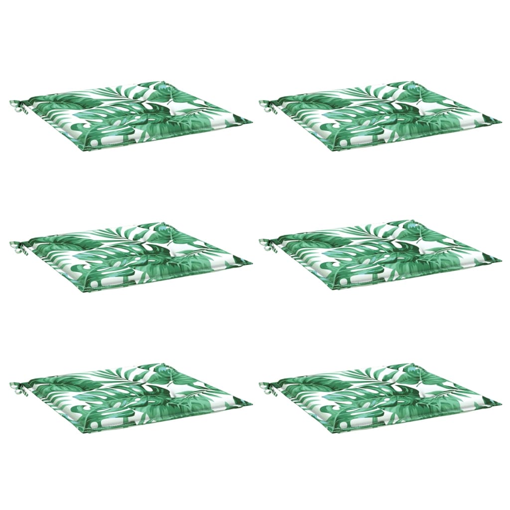 Cuscini per sedia VidaXL 6 pezzi modello foglia 50x50x4 cm in tessuto