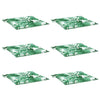 Vidaxl stoelkussens 6 st bladpatroon 50x50x4 cm stof