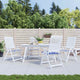 Cuscini da sedia da giardino Vidaxl 4 St Stried 50x50x3 cm tessuto bianco e blu