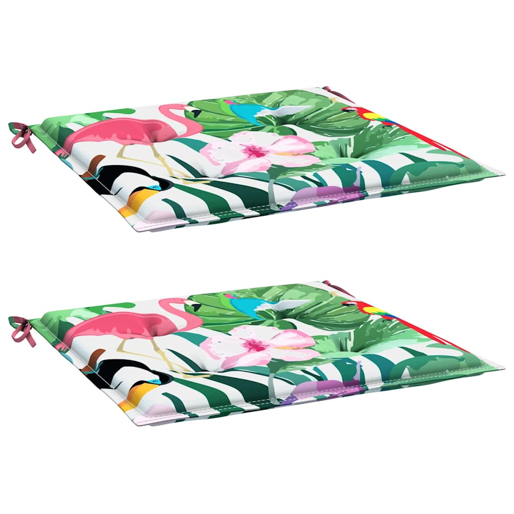 Cuscini da sedia da giardino Vidaxl 2 ST 50x50x3 cm tessuto multilorato