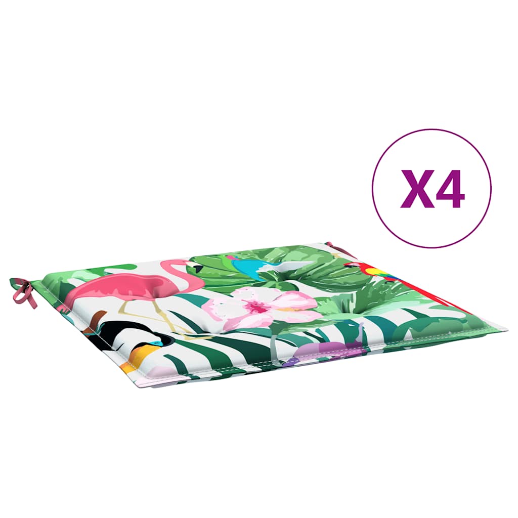 Vidaxl Garden Silla Cushions 4 ST 50x50x3 CM Tigra Multi -Color