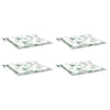 Cojines de silla de jardín de Vidaxl 4 PCS Patrón de hoja de 50x50x3 CM Fabric