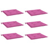 Cojines de silla de jardín Vidaxl 6 st 50x50x3 cm de tela rosa