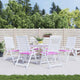 Cuscini da sedia da giardino Vidaxl 6 St 50x50x3 cm tessuto rosa