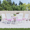 Cuscini da sedia da giardino Vidaxl 6 St 50x50x3 cm tessuto rosa