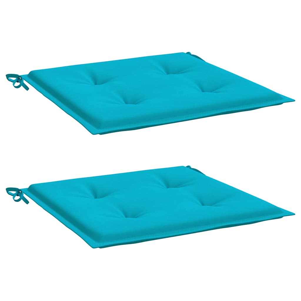 Cuscini da sedia da giardino Vidaxl 2 St 50x50x3 cm tessuto turchese