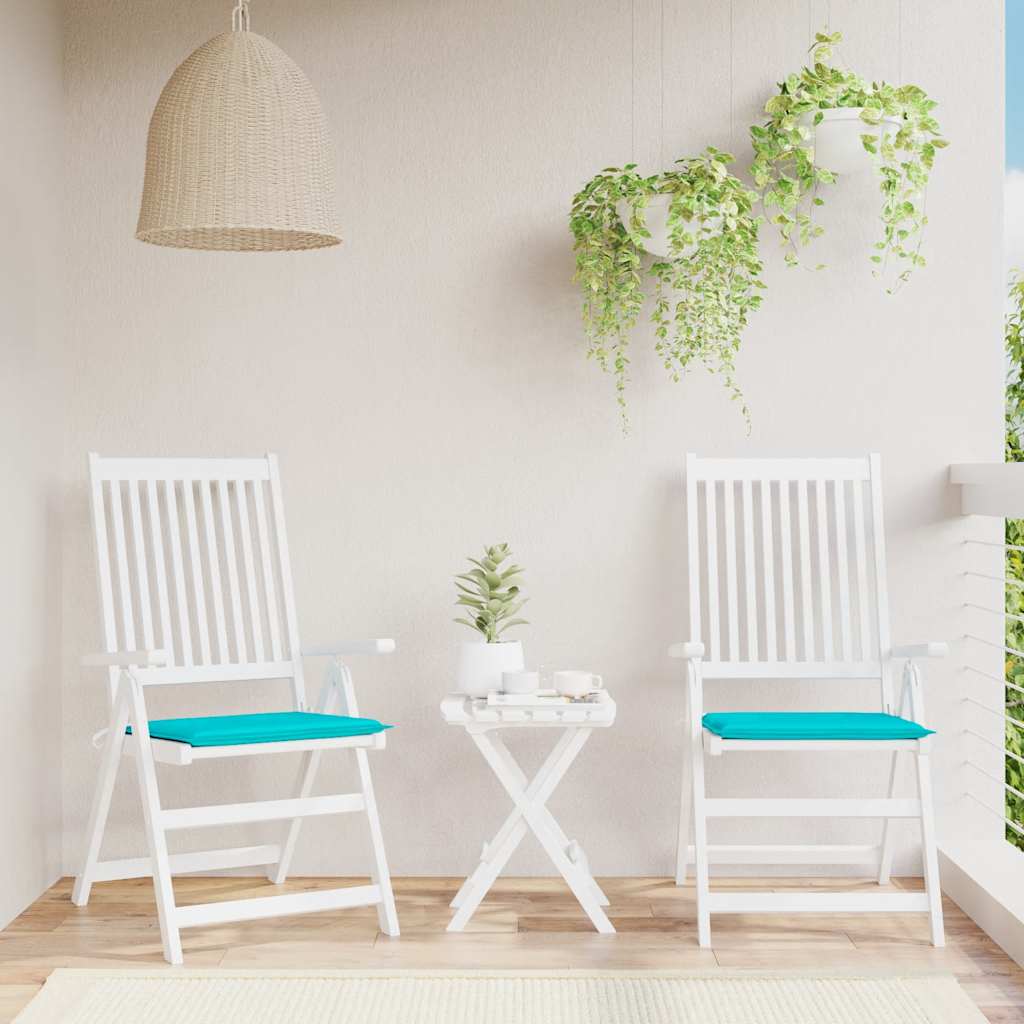 Cuscini da sedia da giardino Vidaxl 2 St 50x50x3 cm tessuto turchese