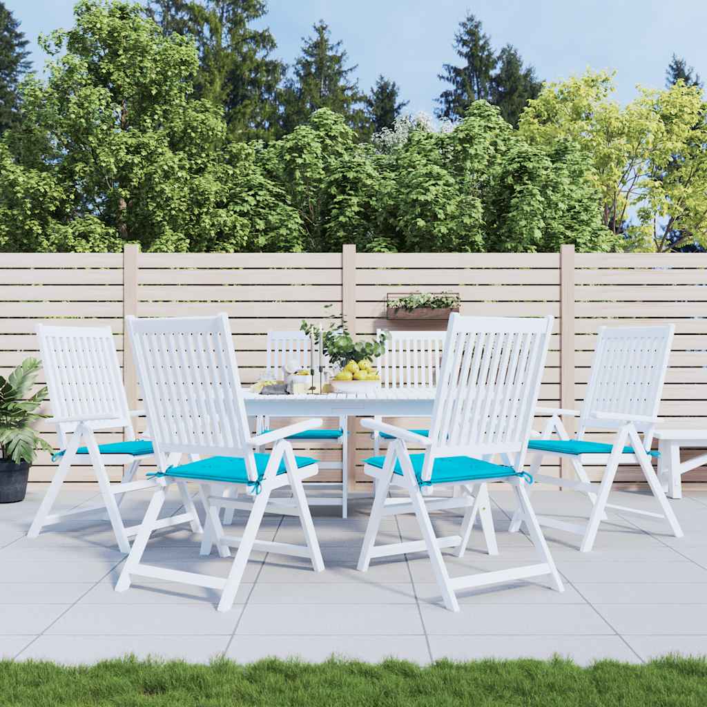 Cuscini da sedia da giardino Vidaxl 6 St 50x50x3 cm tessuto turchese