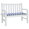 Vidaxl Garden Banch Cushion Striped 120x50x3 cm tessuto Oxford bianco e blu