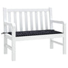 Vidaxl Garden Banch Cushion Checker Pattern 120x50x3 cm Tessuto di Oxford Nero