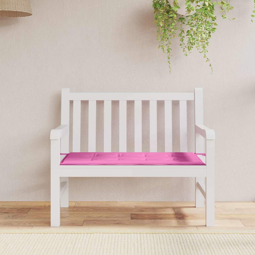 VidaXL cojín para silla liso rosa 120 x 50 x 3 cm tela oxford